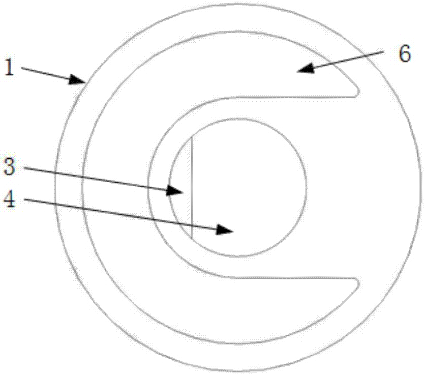 U-shaped longitudinal magnetic contact conductive structure of high-voltage vacuum arc-extinguishing chamber