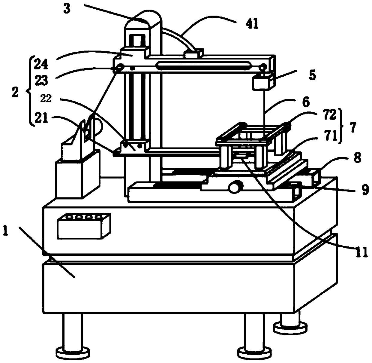 A wire electric discharge cutting device