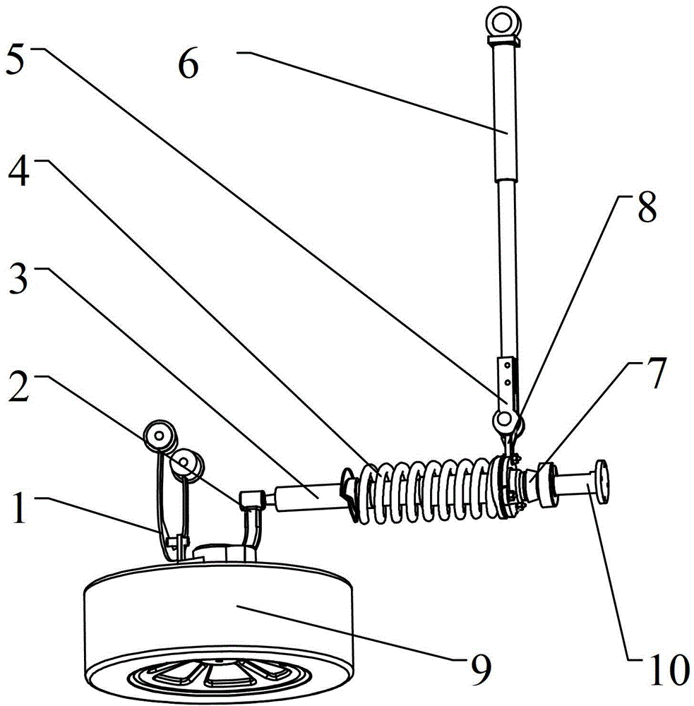 Amphibious vehicle suspension folding and unfolding mechanism