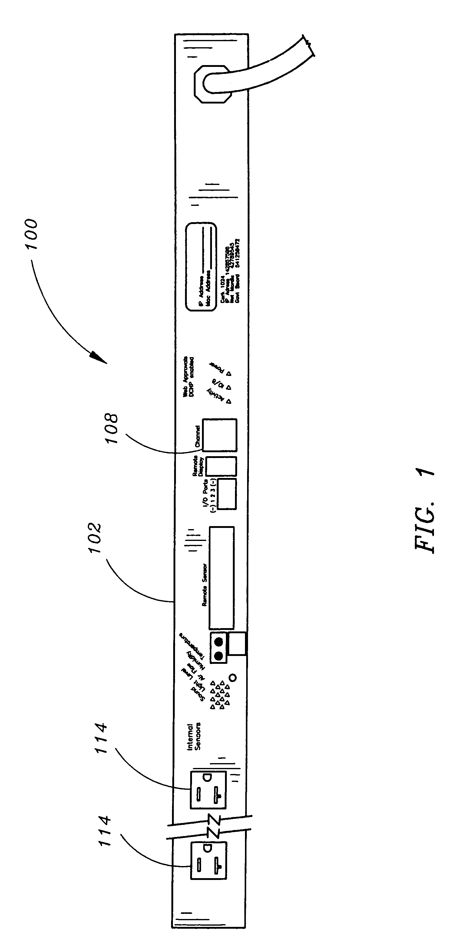 Integrated power and environmental monitoring electrical distribution system