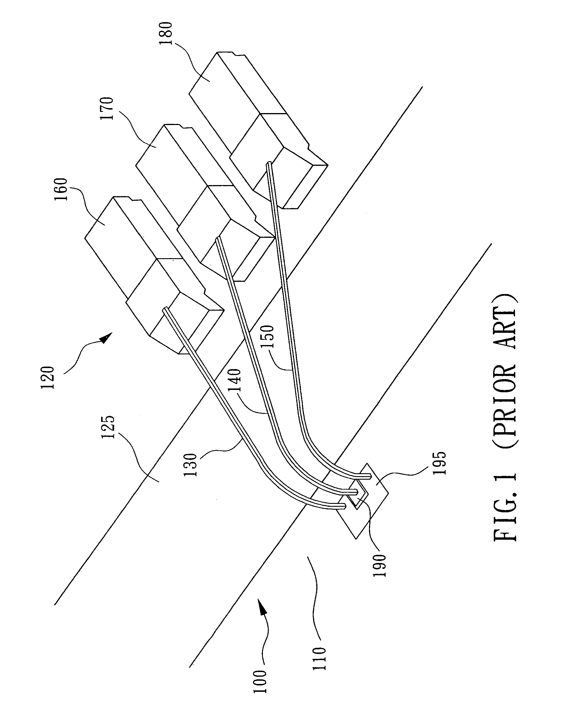 Structure of multi-tier wire bonding for high frequency integrated circuit