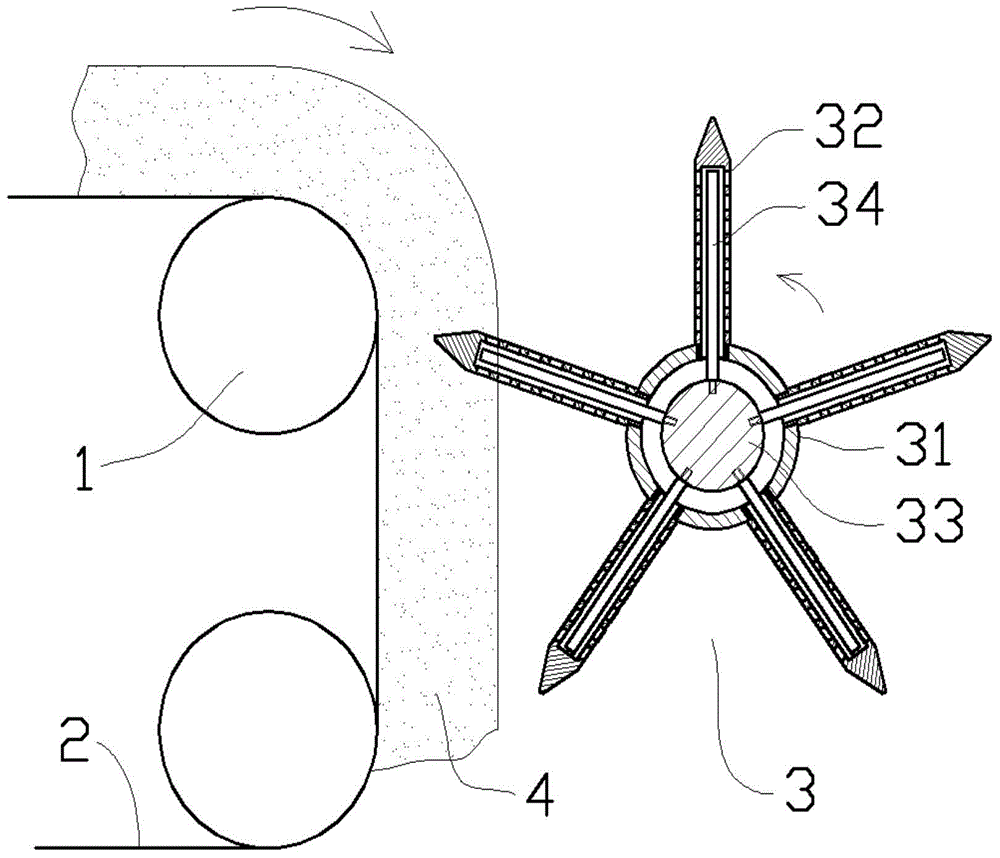 Metal and dust removing device for cotton