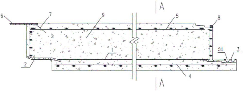 Steel cylinder concrete top pipe and connecting method thereof