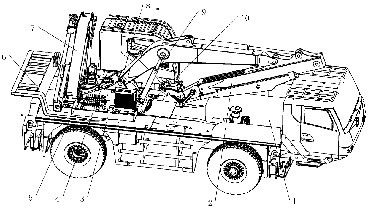 Multi-turning work platform and engineering vehicle
