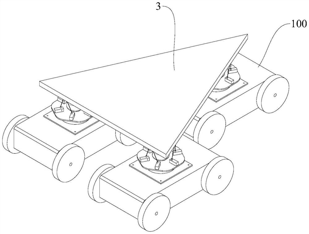 Mobile robot assembly and mobile robot multi-machine cooperation carrying system