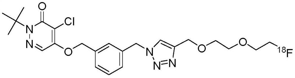 A kind of preparation method and application of pyridazinone myocardial perfusion PET radiopharmaceutical