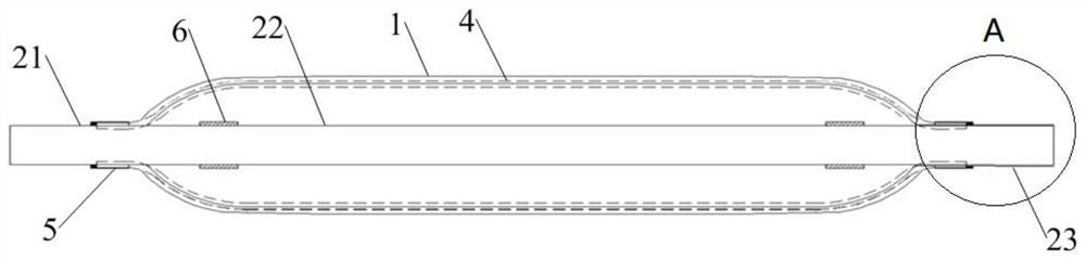 Balloon for drug elution instrument and drug elution instrument