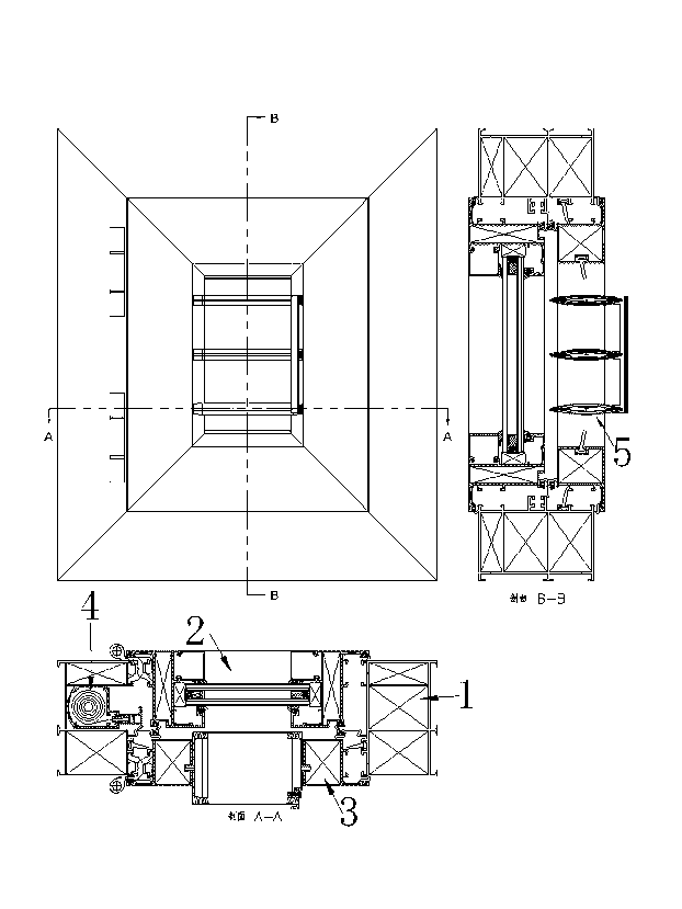 Shutter and glass integrated door window