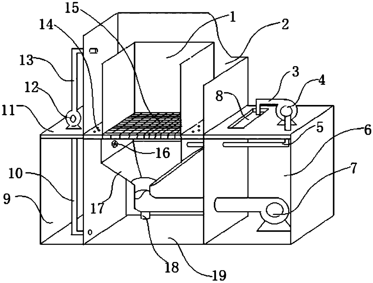 Water-air combined pre-cooling and film forming device for plum fruits