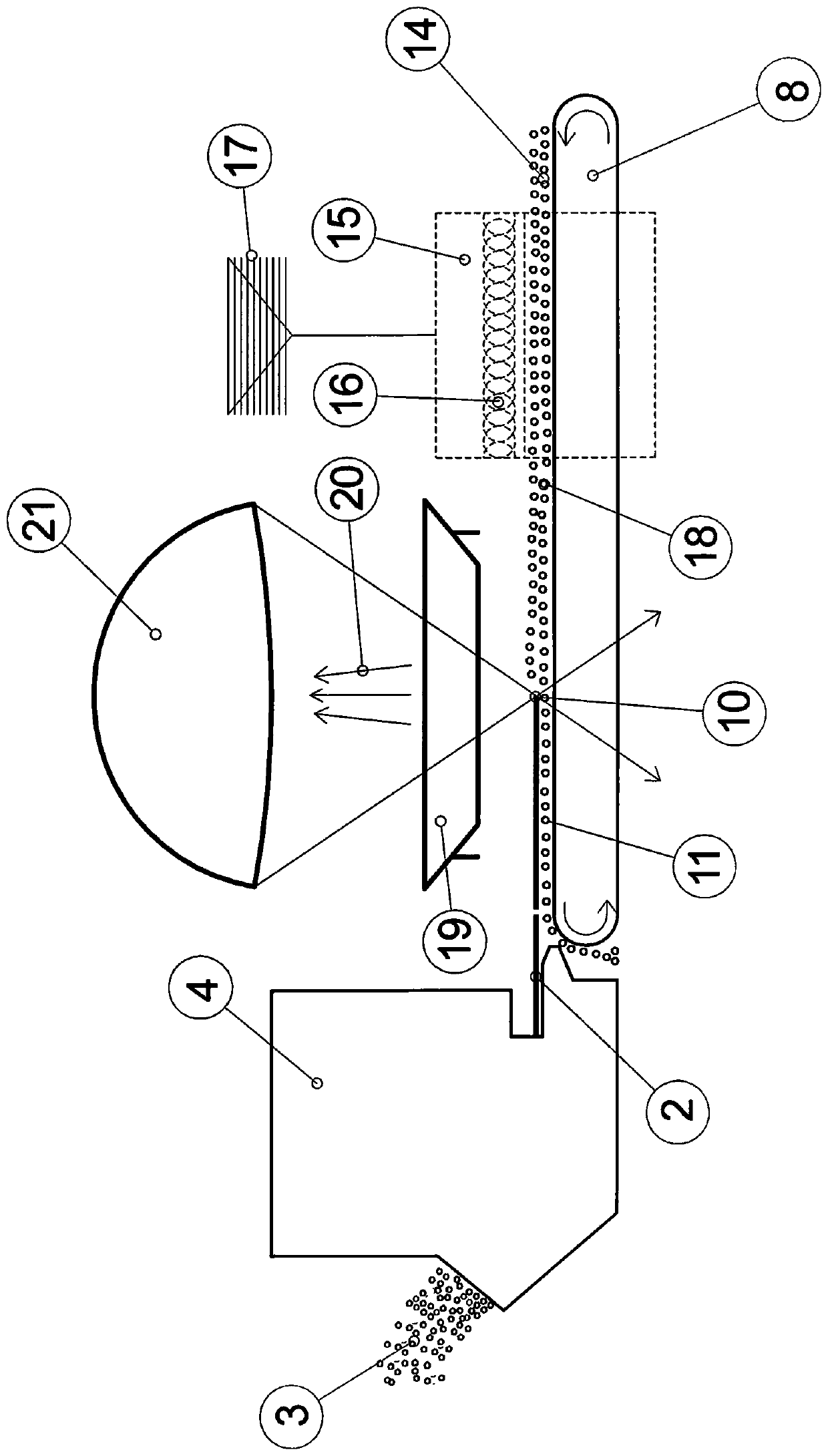 Method and device for producing crushed sand by heat treatment of desert sand as starting material