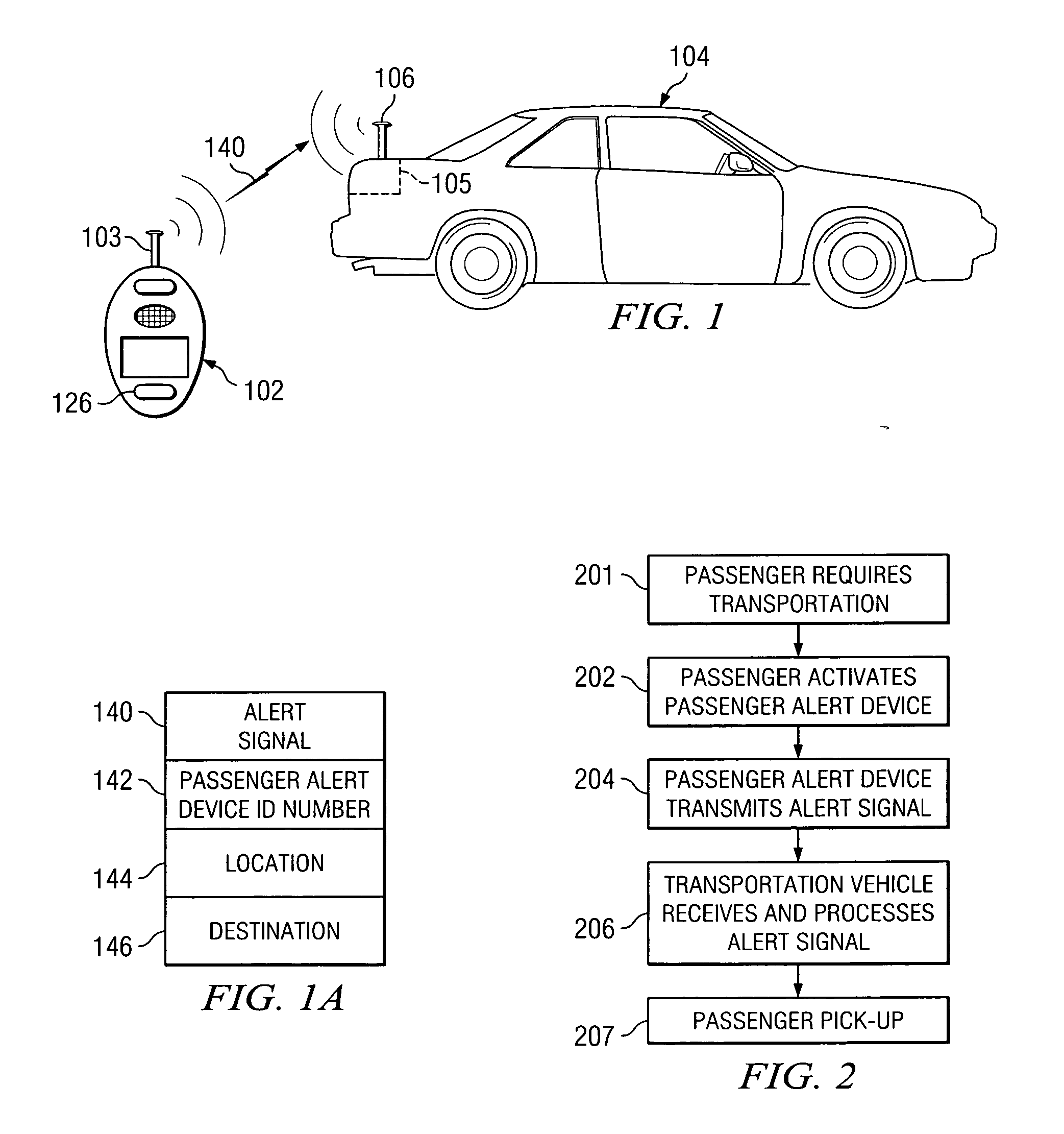 Portable service identification, notification and location device and method