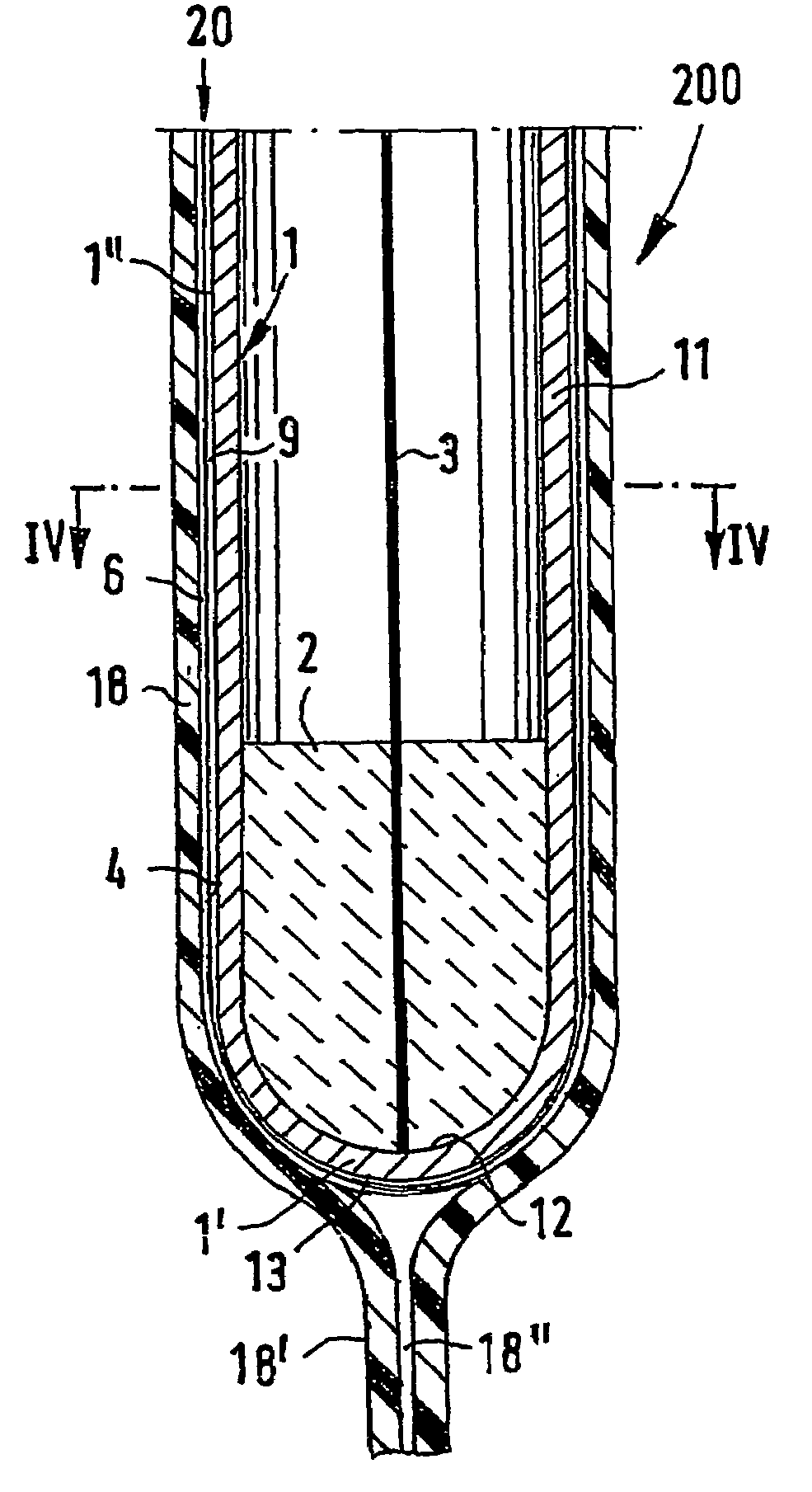 Probe for determination of oxygen activity in metal melts and methods for its production