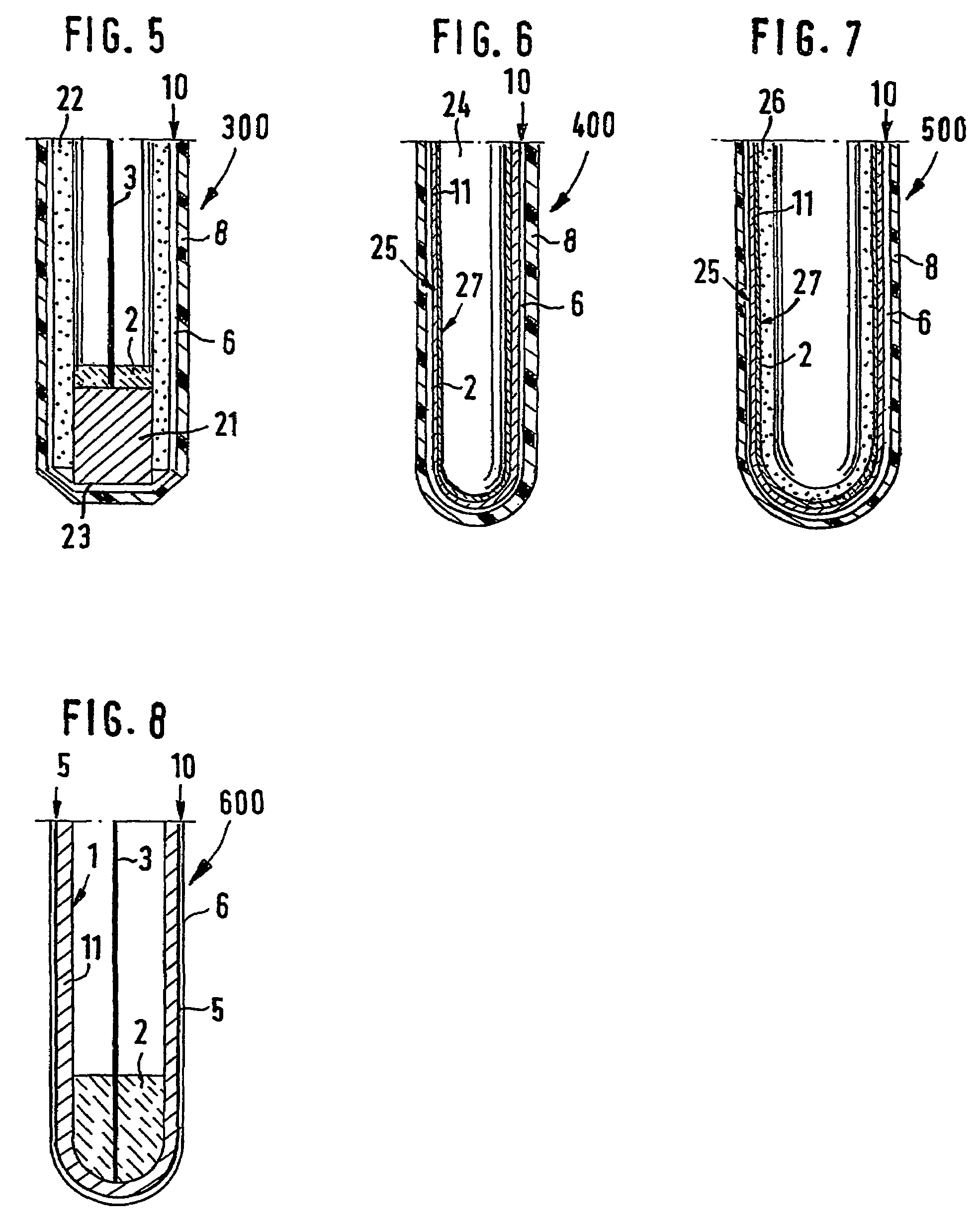 Probe for determination of oxygen activity in metal melts and methods for its production