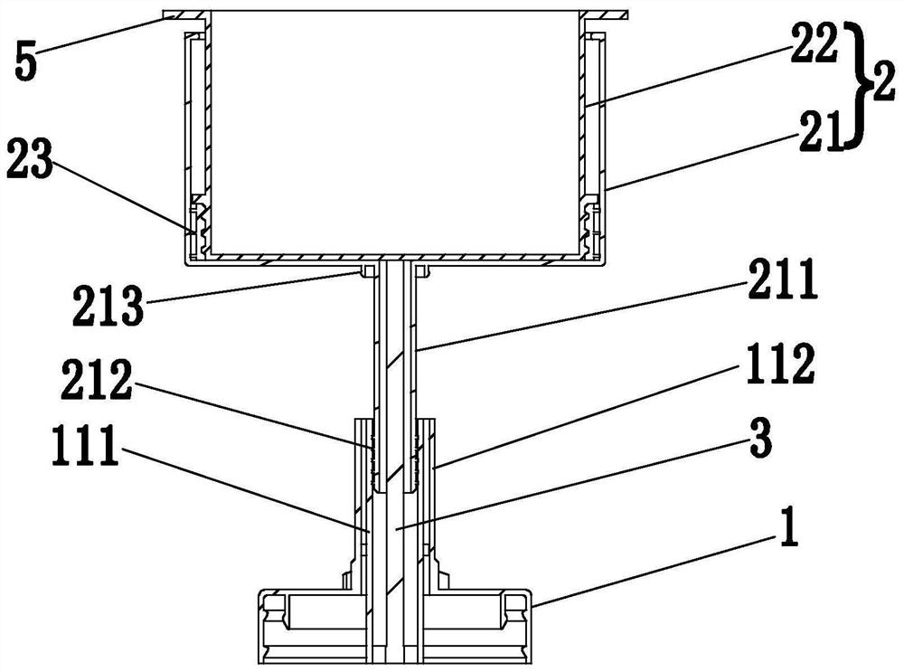 Taking device convenient for taking liquid from container