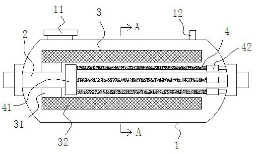 Horizontal recovery tank for recovering ethanol from alcohol sediments