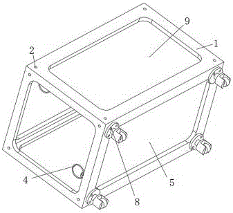 Combination type metal die protecting frame