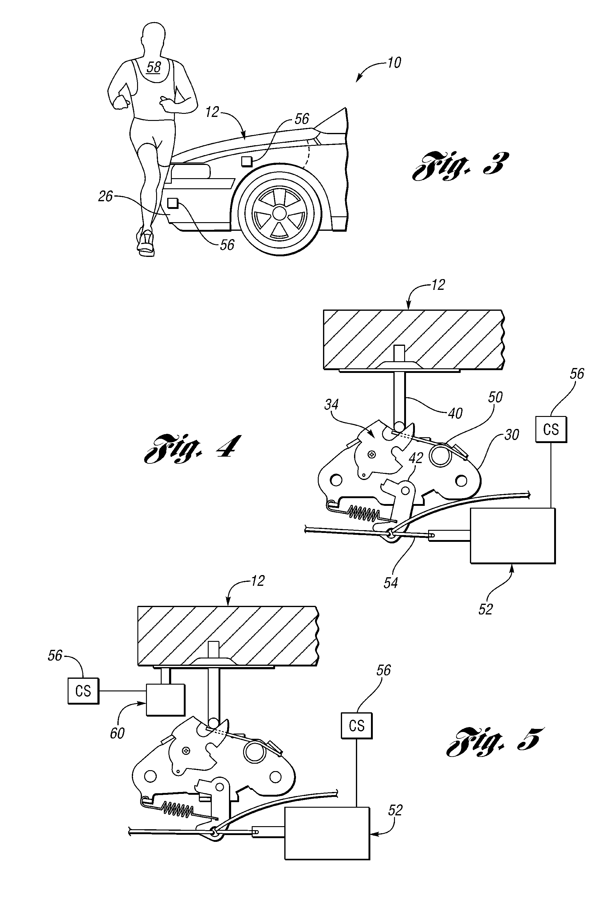 Collision safety system for use with a motor vehicle