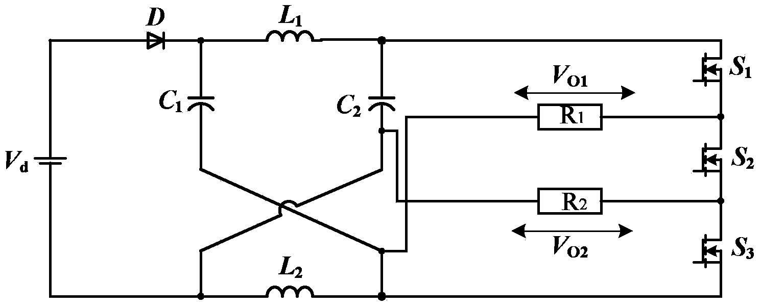 Non-symmetric Z-source half-bridge converter with dual output function