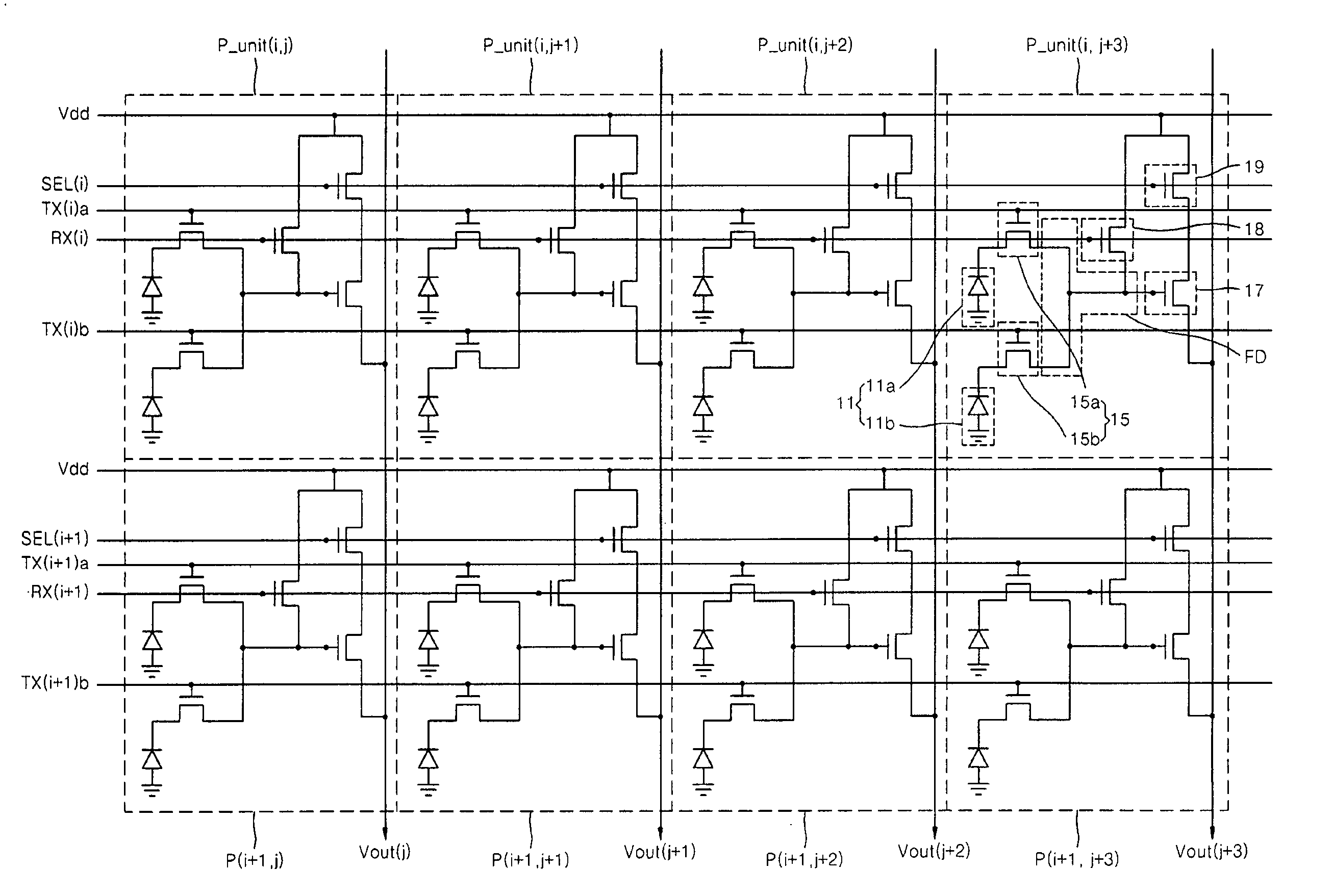 Image sensor with high fill factor pixels and method for forming an image sensor