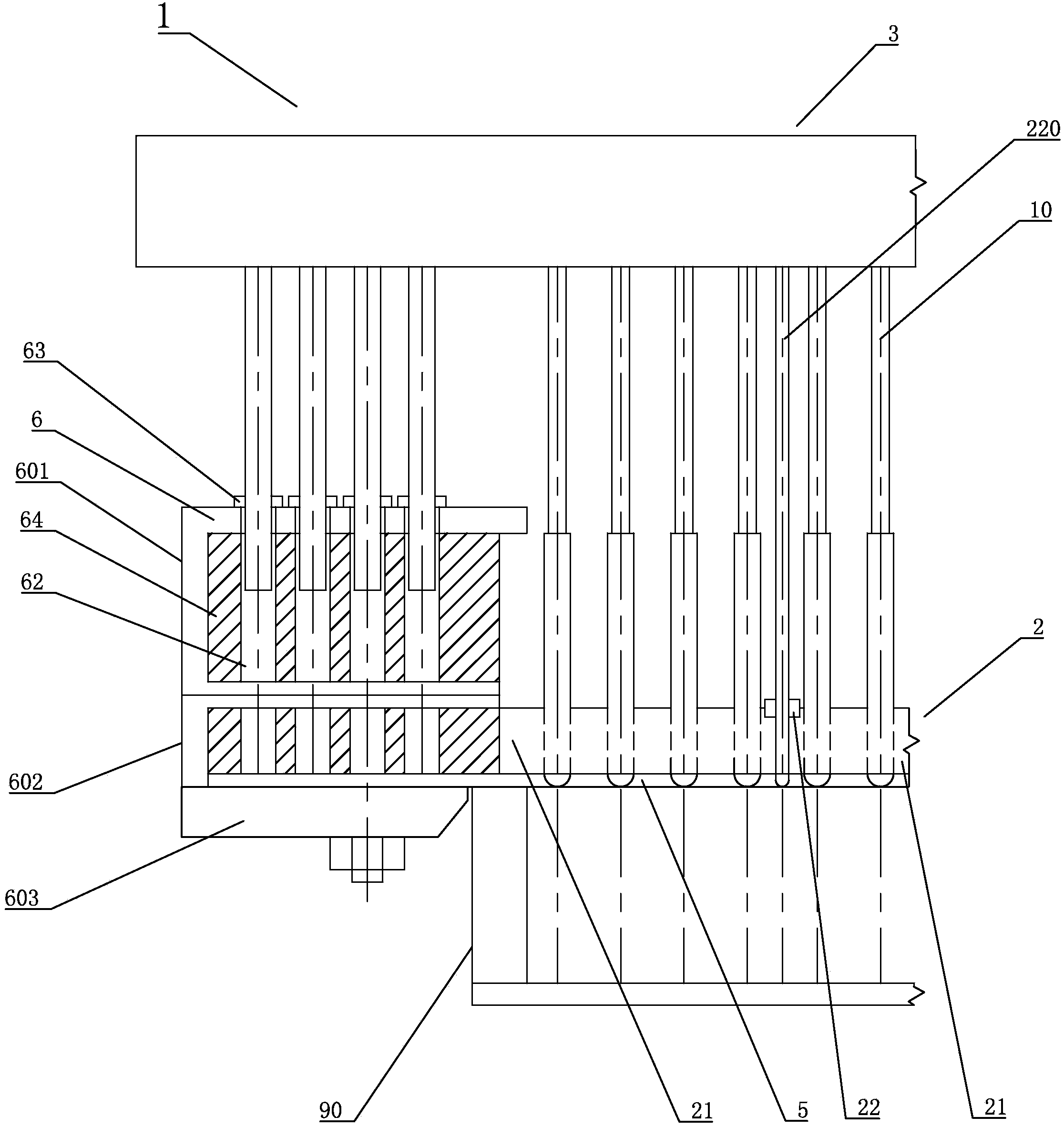 Split inserting type hole forming die and device and automatic manufacturing method of perforated brick of split inserting type hole forming die