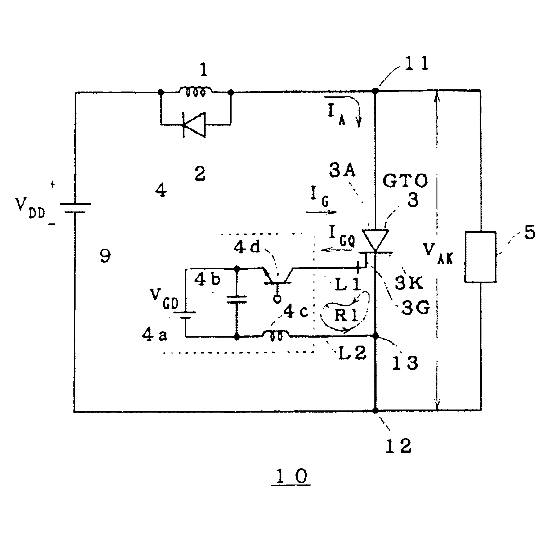 Semiconductor switching apparatus and method of controlling a semiconductor switching element