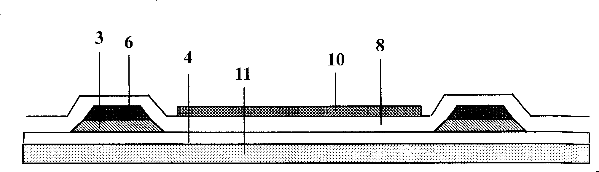 TFT LCD array base board structure and its producing method