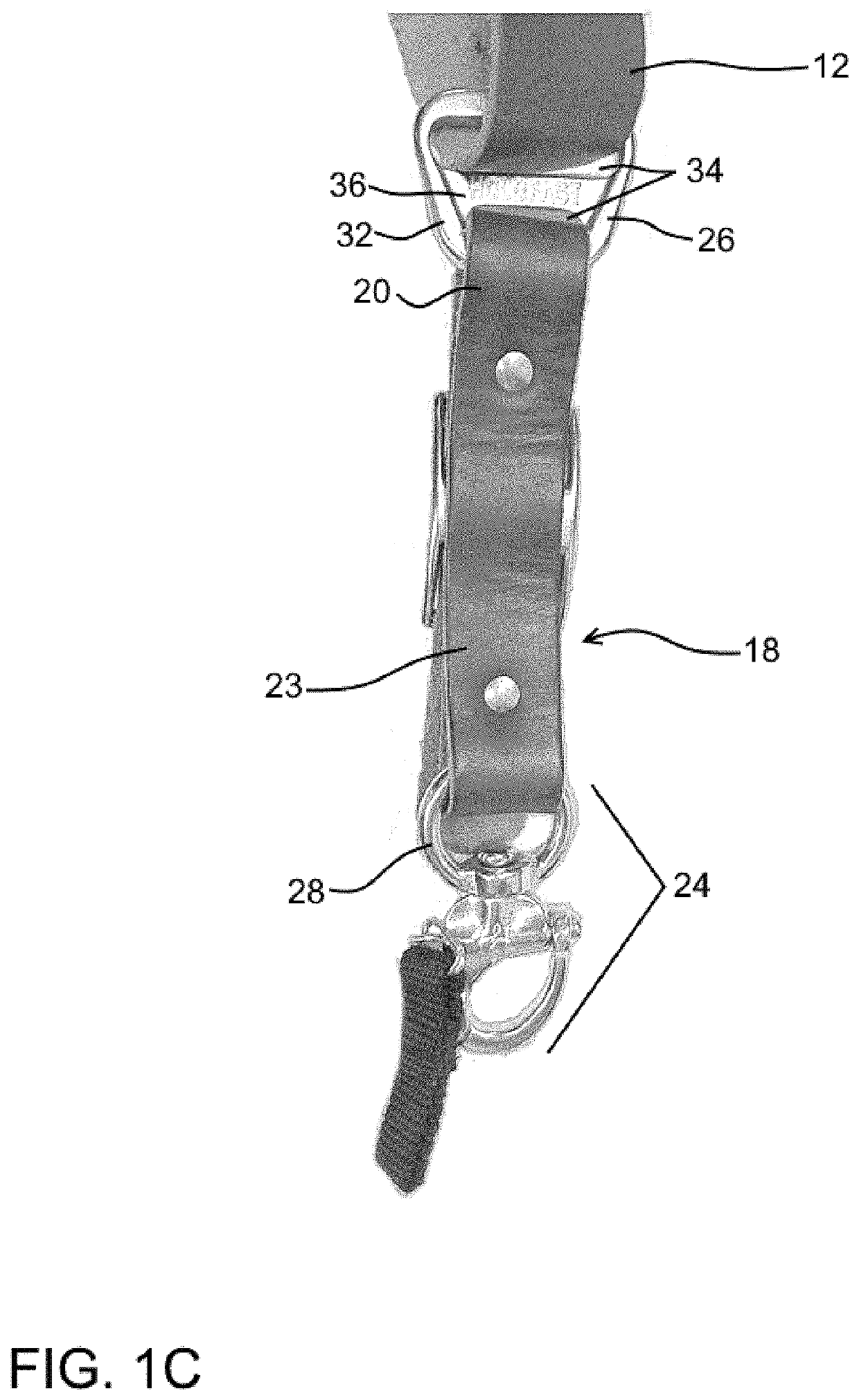 Shoulder sling with means for anchoring equipment