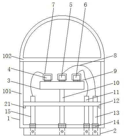 Packaging structure for producing light emitting diode base