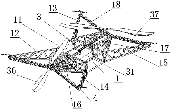 Cage type foldable multi-rotor heavy-duty large unmanned aerial vehicle