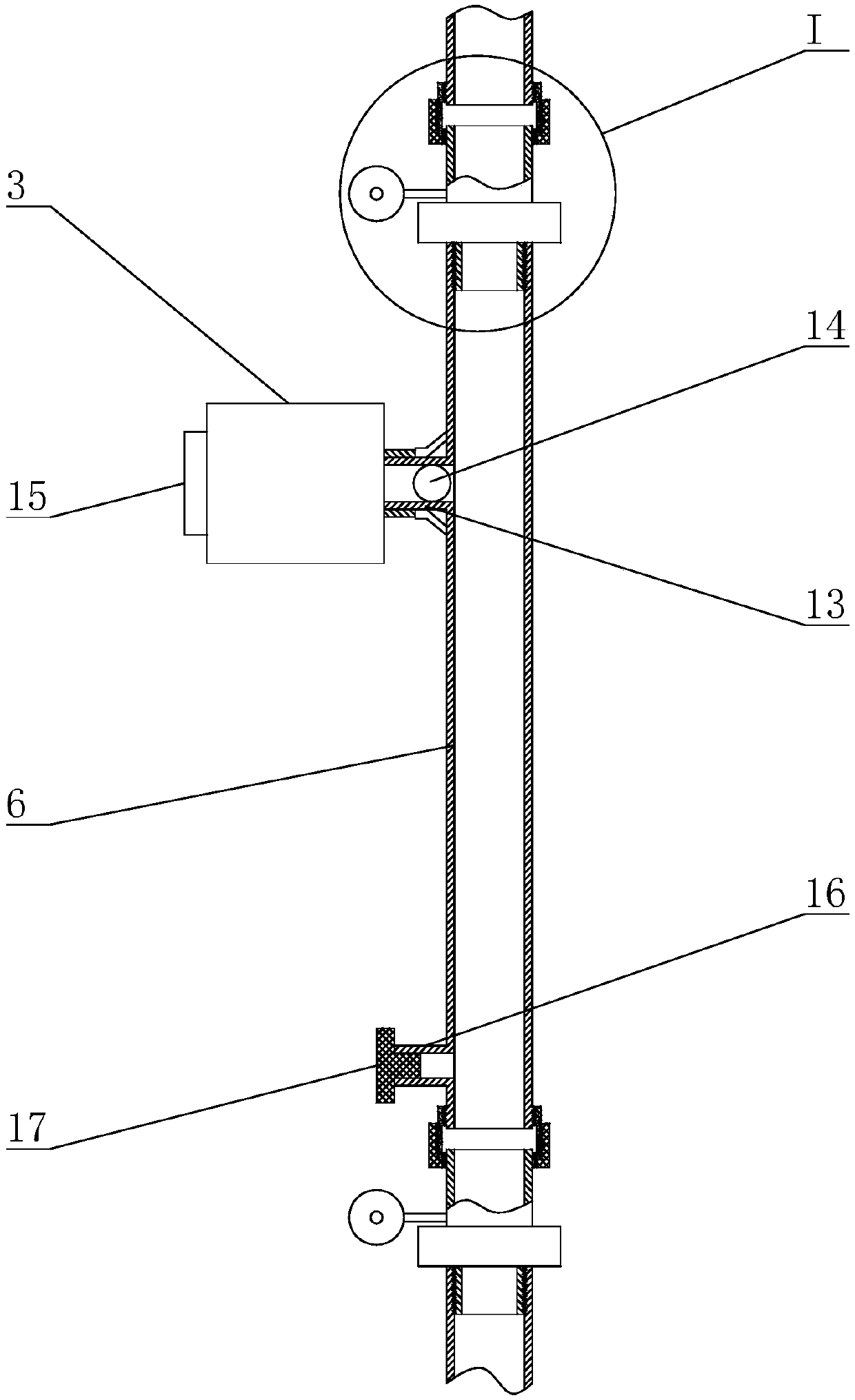 High-rise building drainage pipeline blockage fault positioning and monitoring device