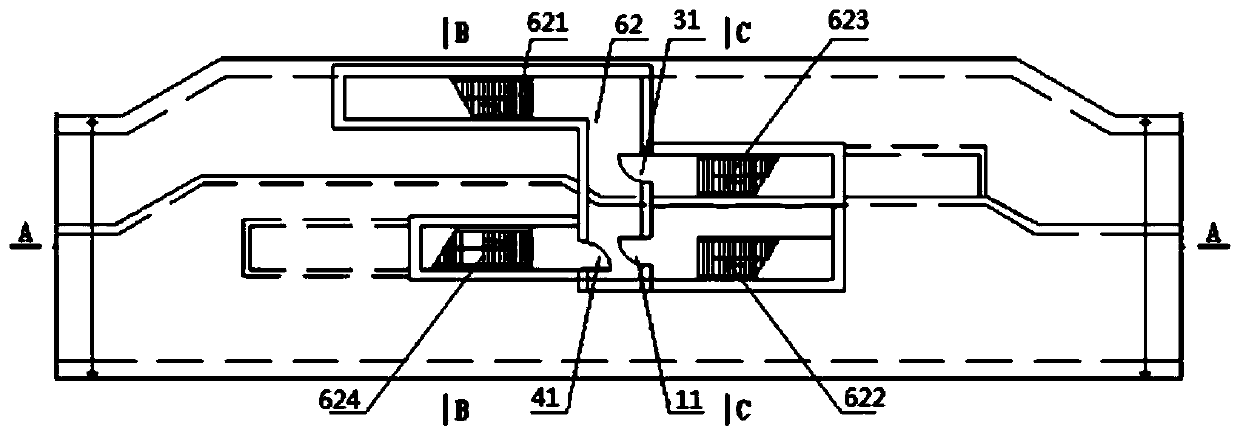 Double-layer comprehensive pipe gallery of common personnel passageway