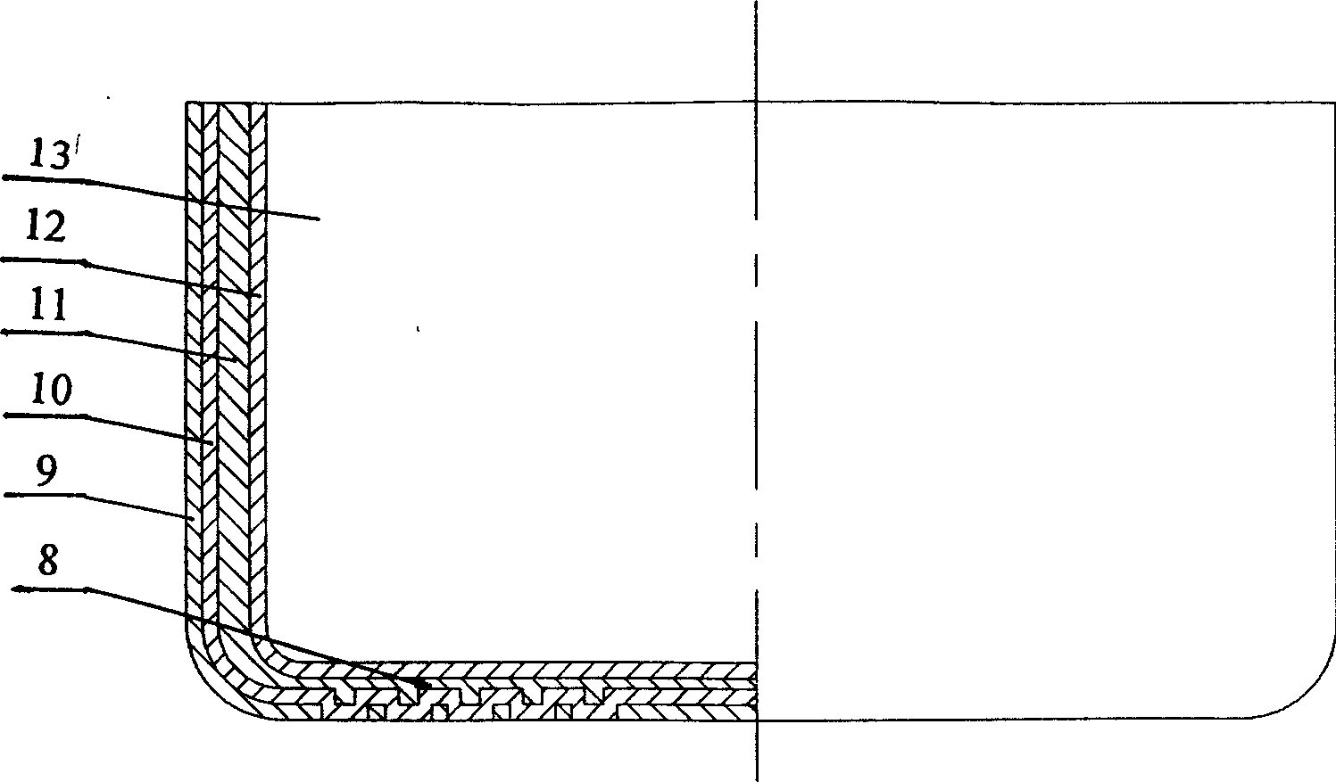 Universal cooker with double pattern and composite bottom