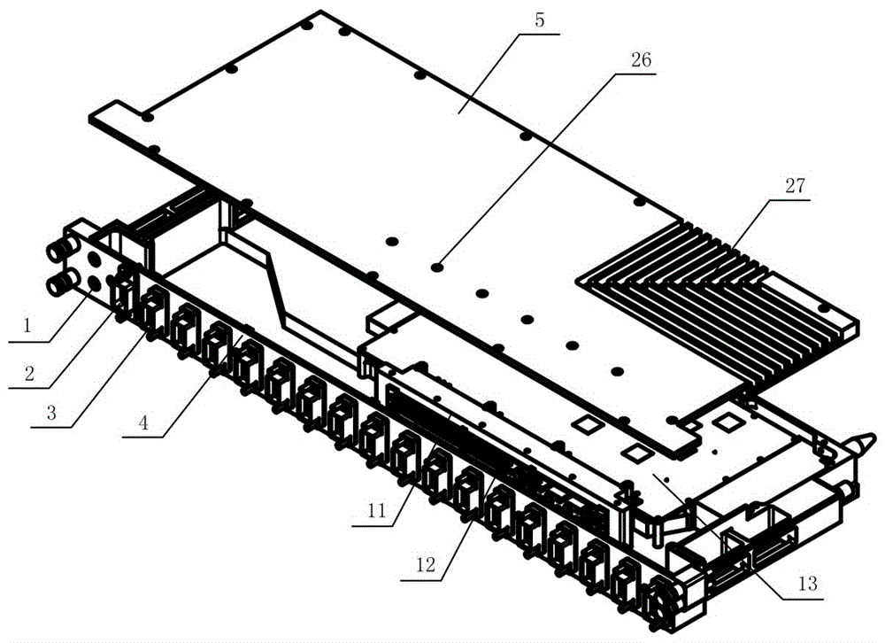 Interconnected commutated board card integration and heat dissipation integrated control box