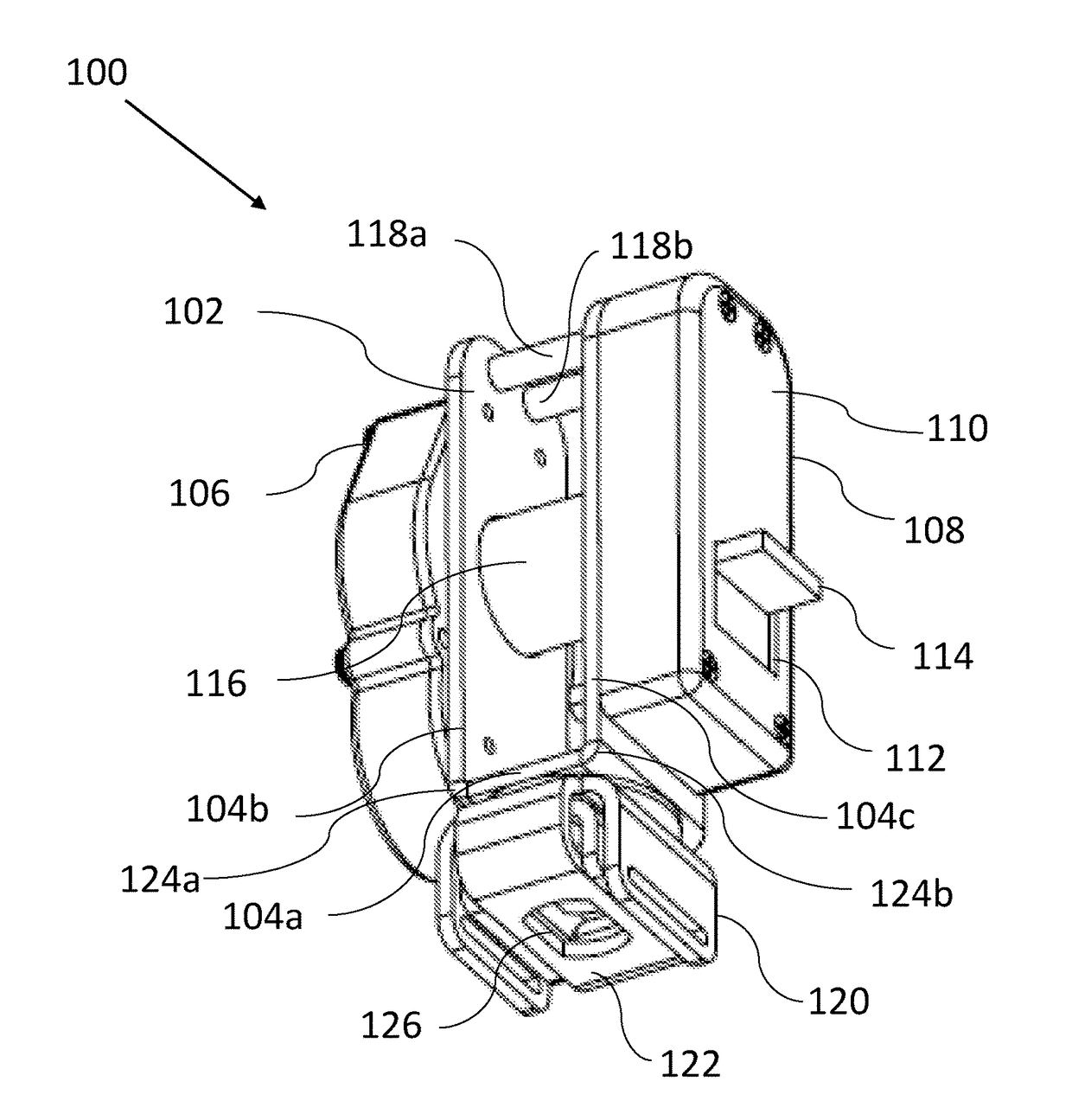 Running-end spool containment device and system