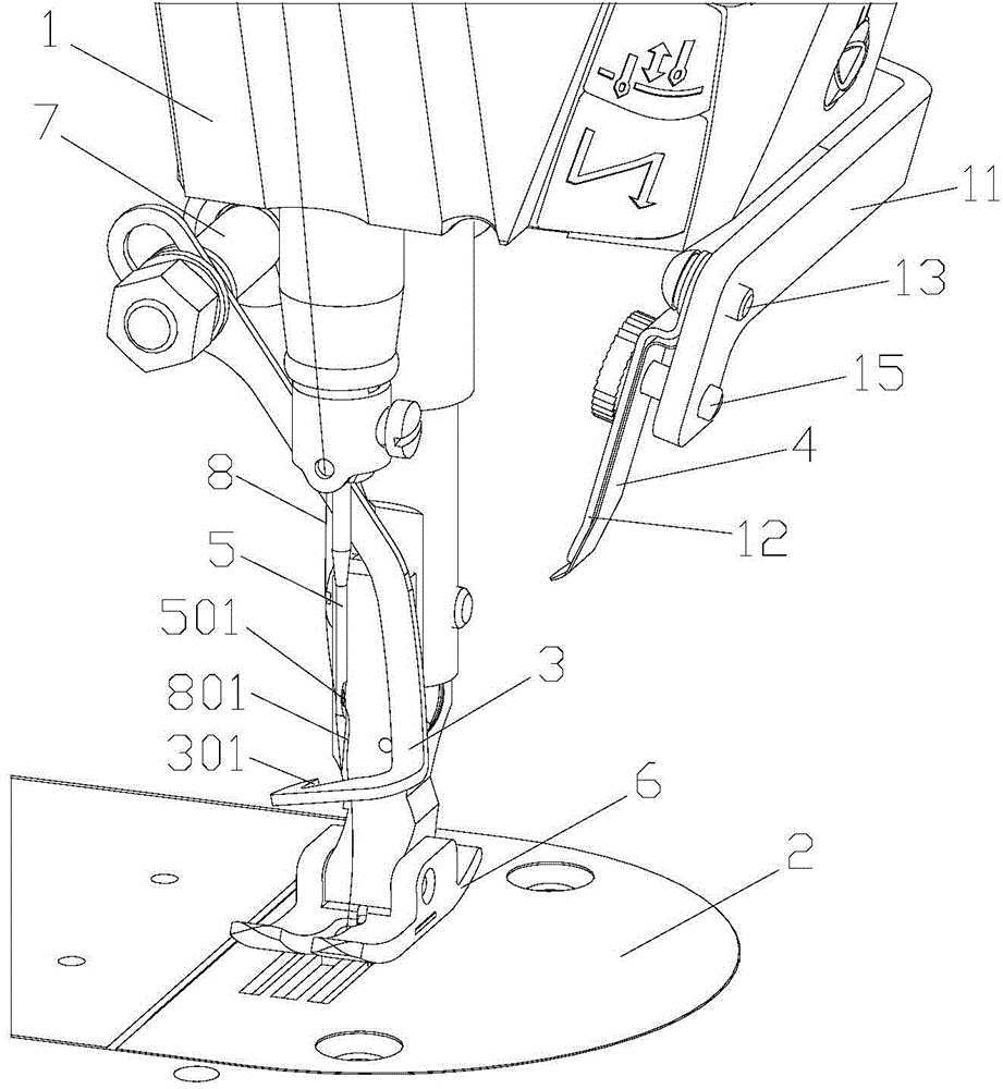 Bird nest removing device for sewing machine and using method thereof