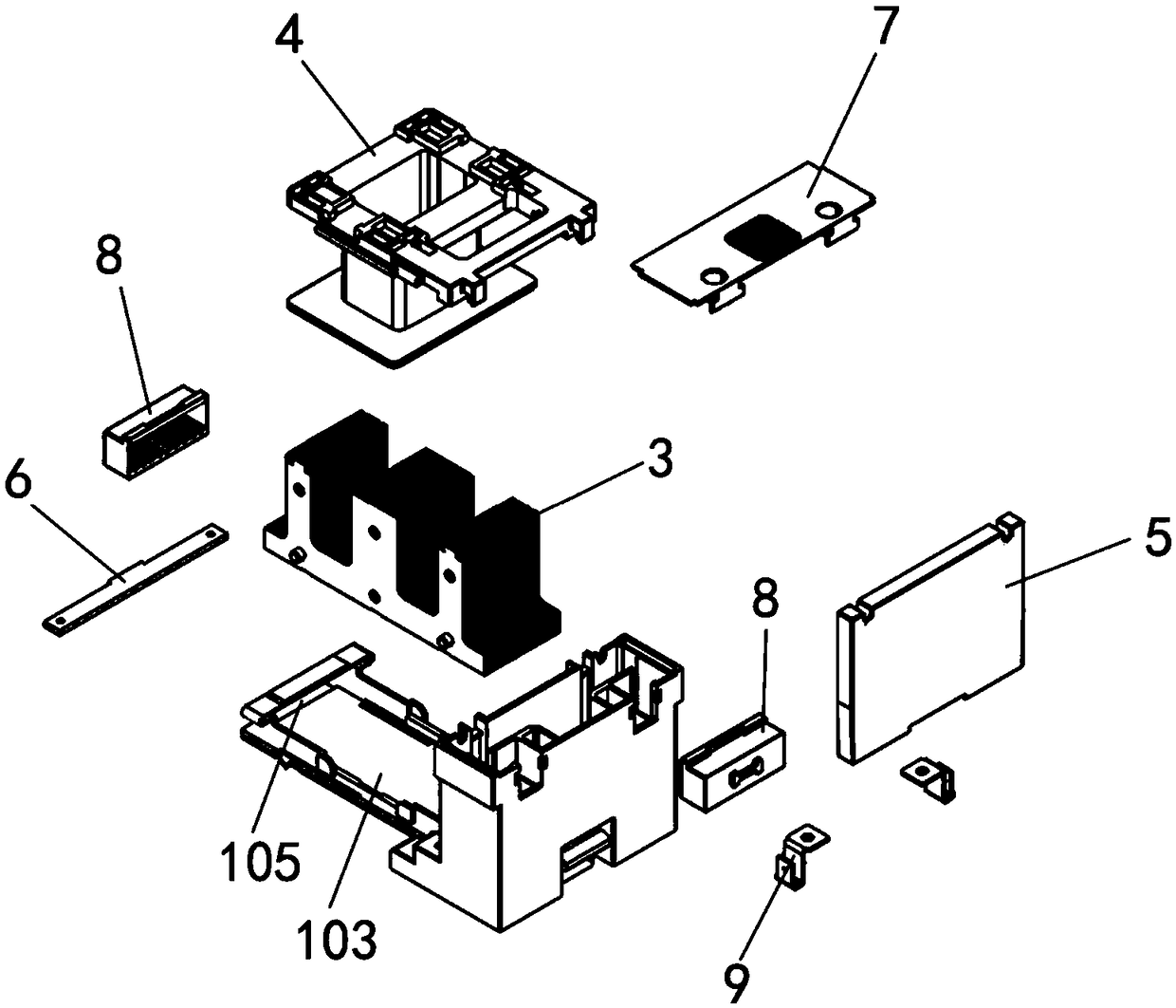 Drawer type coil device for contactor