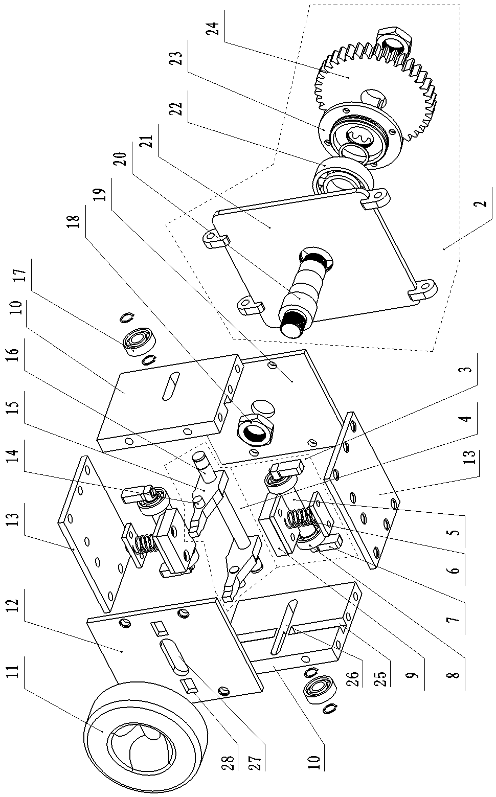 Clamping device for fruit detection and grading