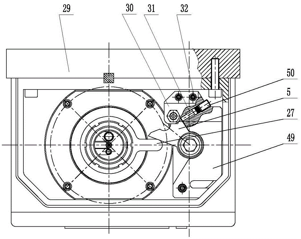 Attitude control device for five-axis waterjet head with horizontally installed swing axis