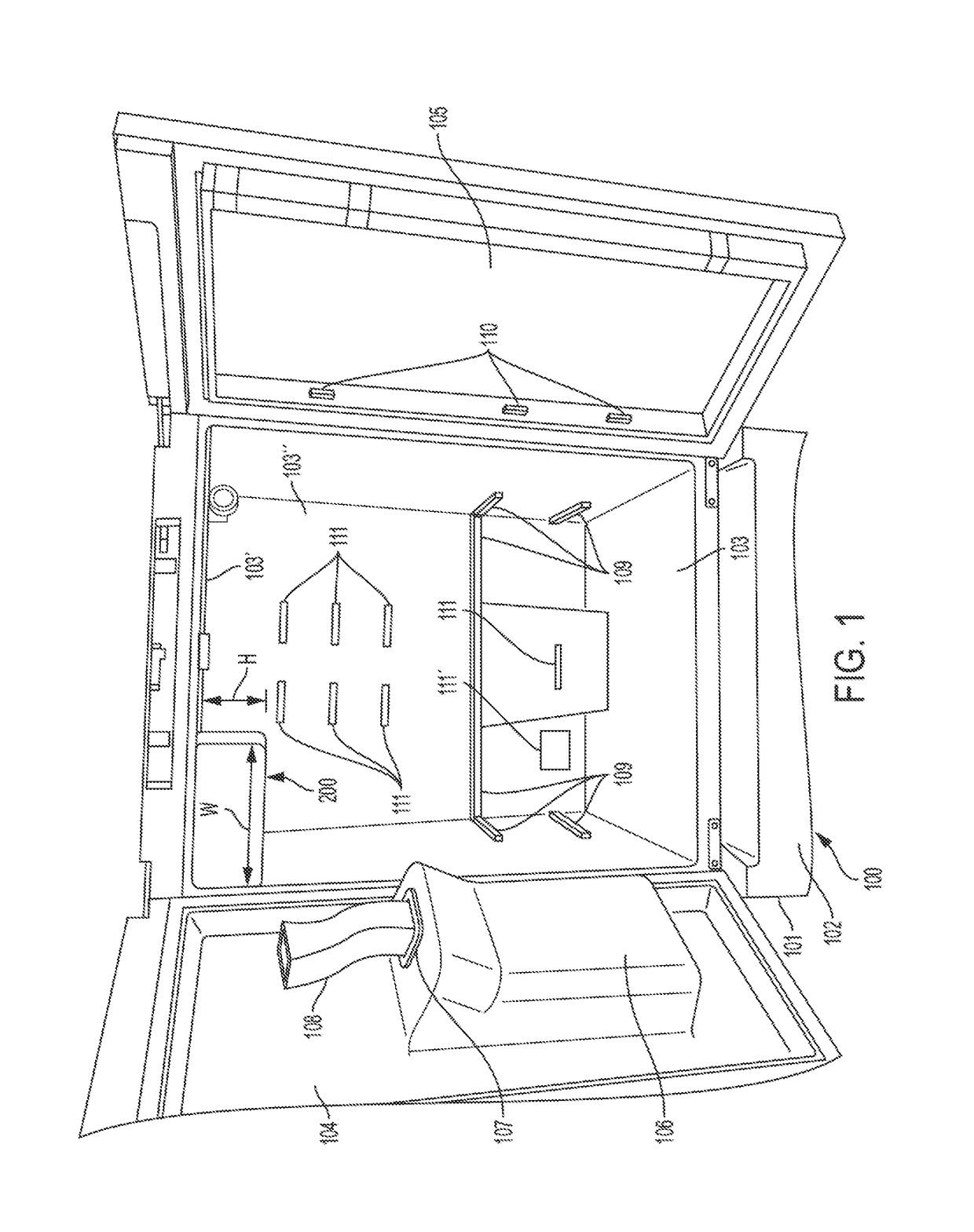 Slimline ice compartment having side-by-side ice maker and ice bucket