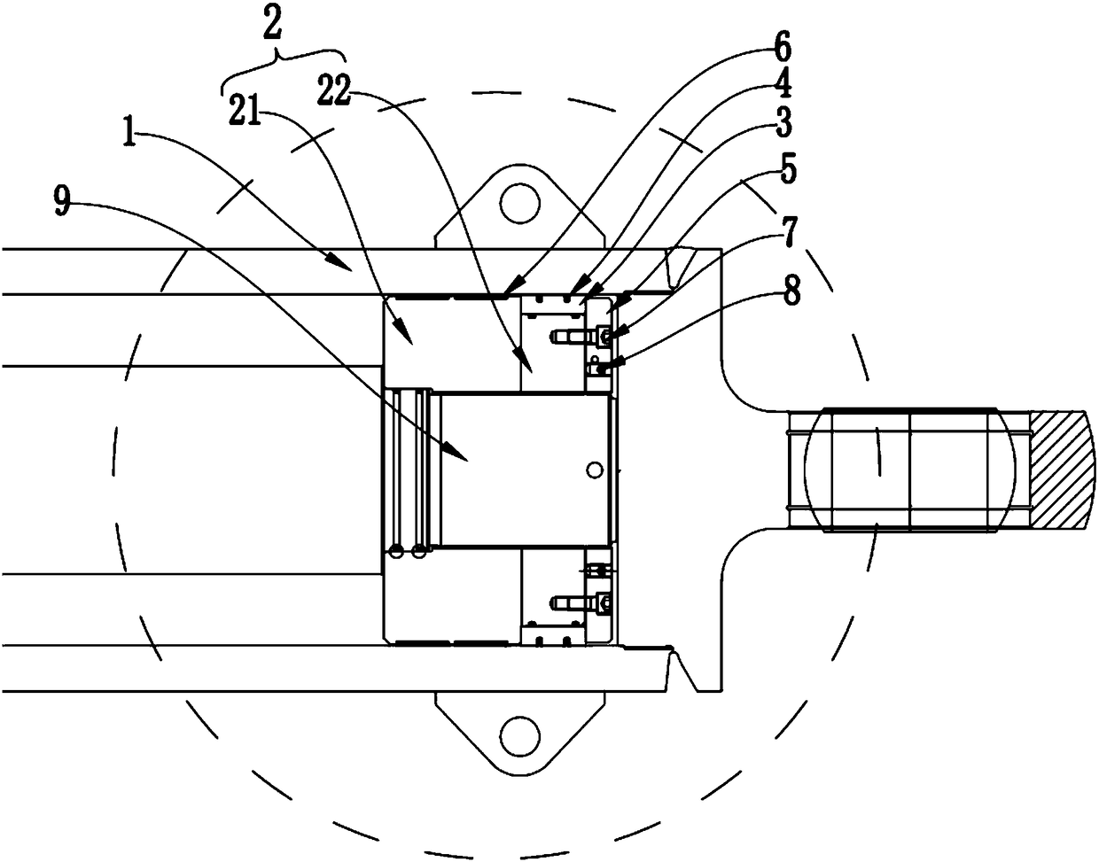 Hydraulic oil cylinder piston design capable of preventing cylinder tube from being damaged