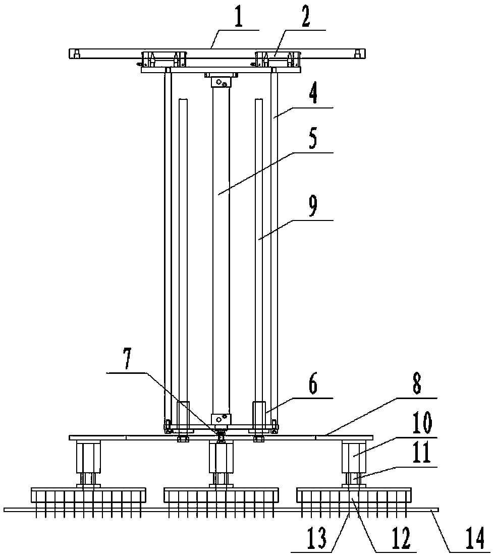 Automatic sponge sheet grabbing mechanism