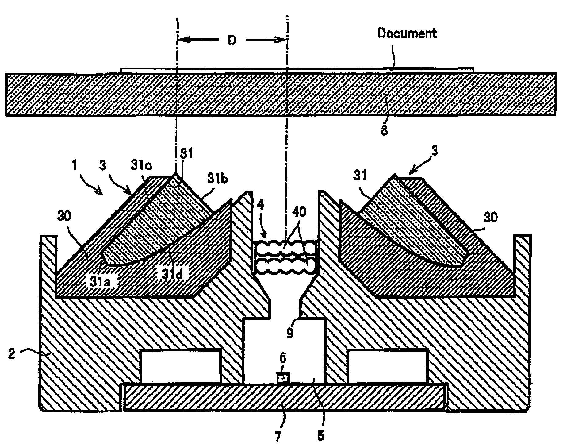 Lens array for image sensor and image-scanning device incorporating the lens array