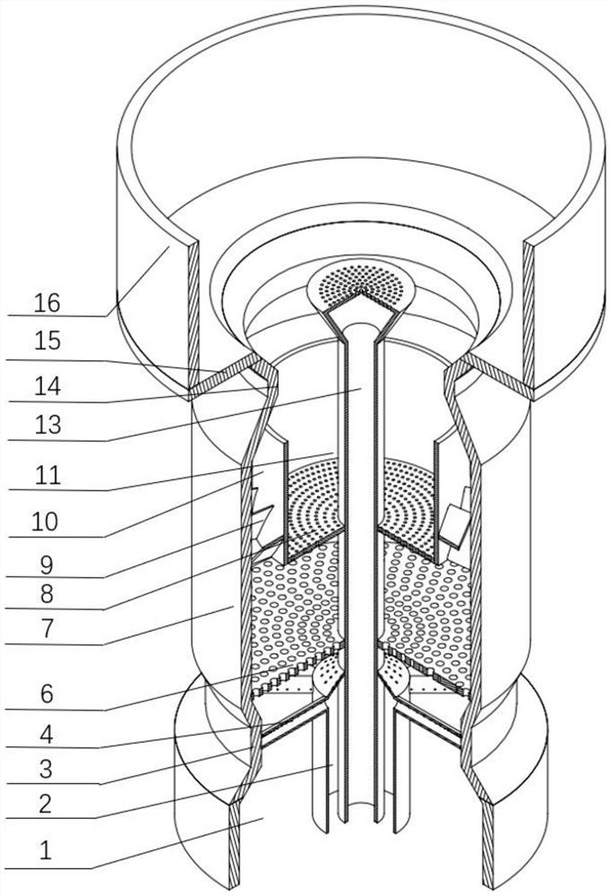 Low-emission low-swirl direct-injection combustor for gas turbine
