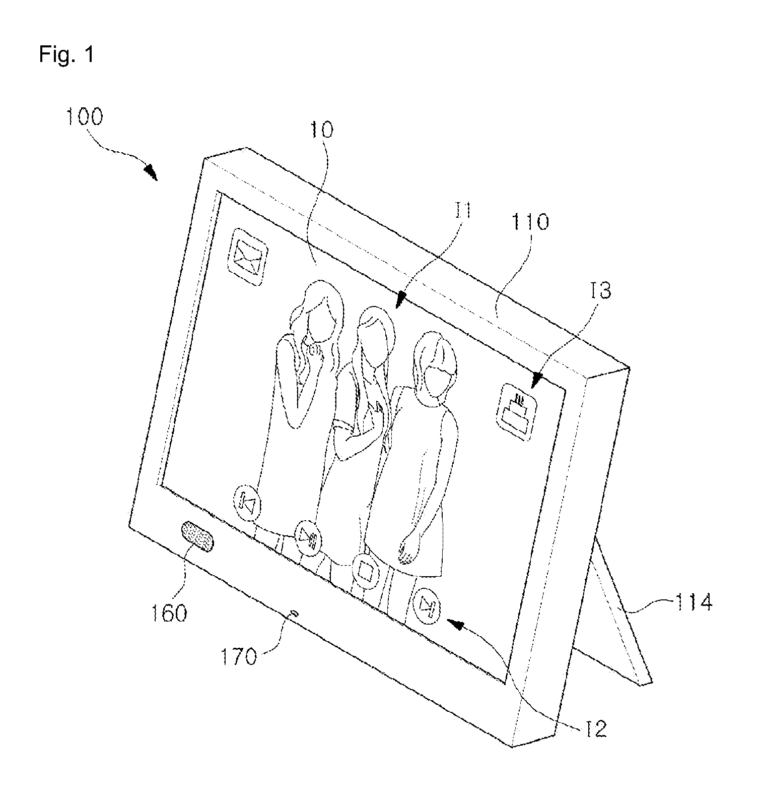 Photograph frame having sound source output function, and storage medium for recording program which produces sound source output source data to be input in photograph frame