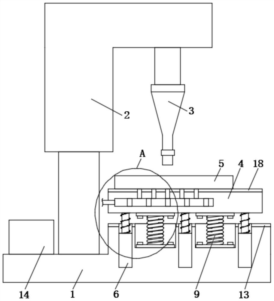 Shock absorption device for ultrasonic welding machine