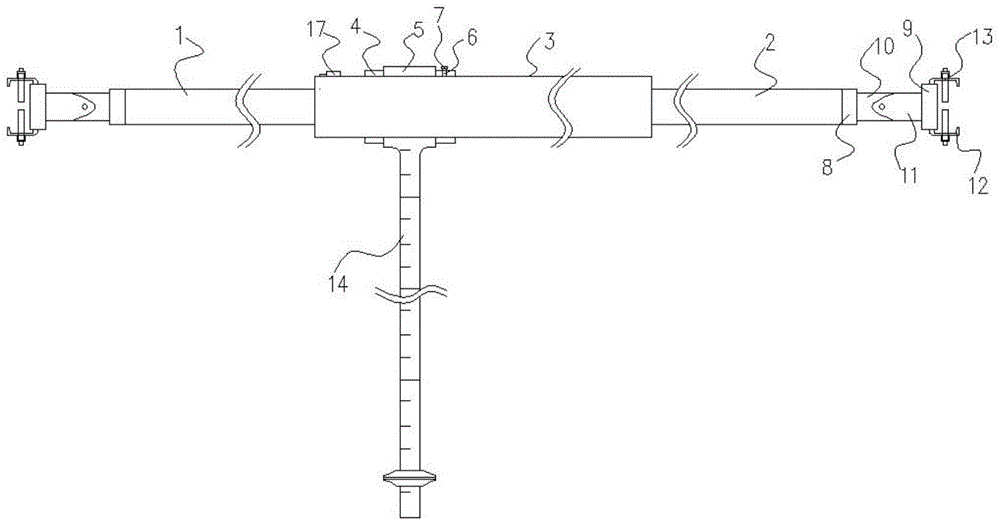 A jumper sag measuring device for transmission lines