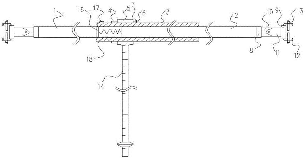 A jumper sag measuring device for transmission lines