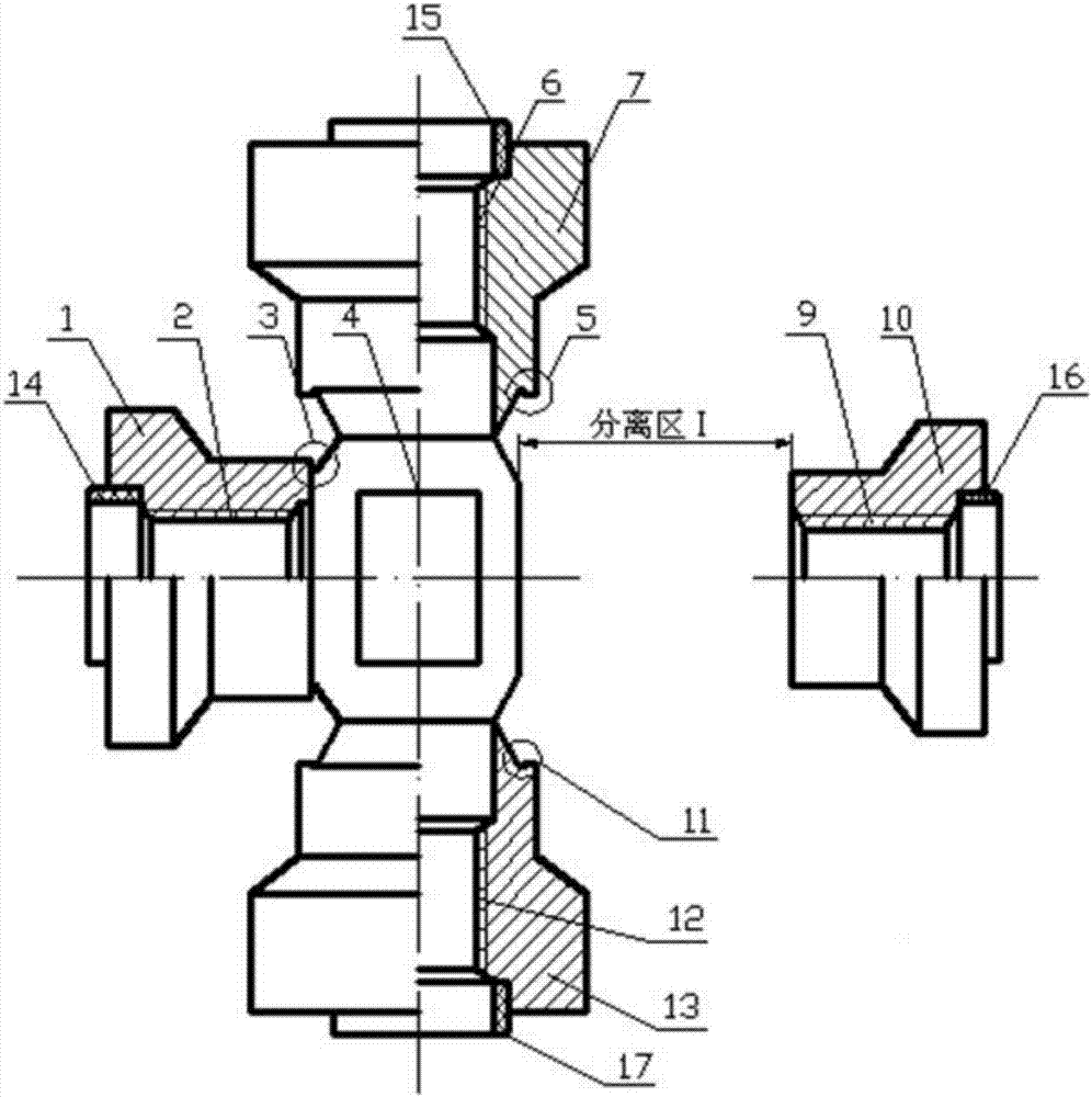 Four-way multifunctional seal high-lock nut and machining method thereof