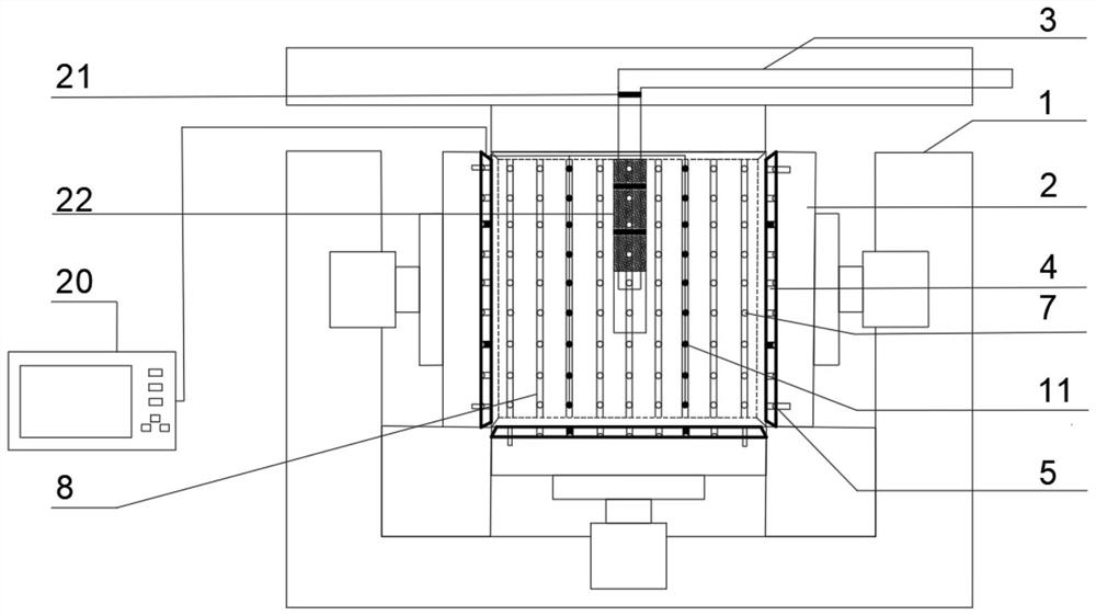 An electrical monitoring device suitable for true triaxial loading and its application method