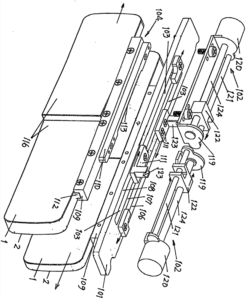 Horizontal dual-motor driving device for vision correction overlapped lens double-eye uniform sliding